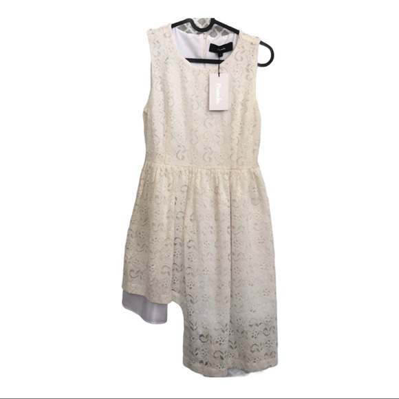 Pomelo Dresses & Skirts - NWT pomelo white lace asymmetrical formal dress